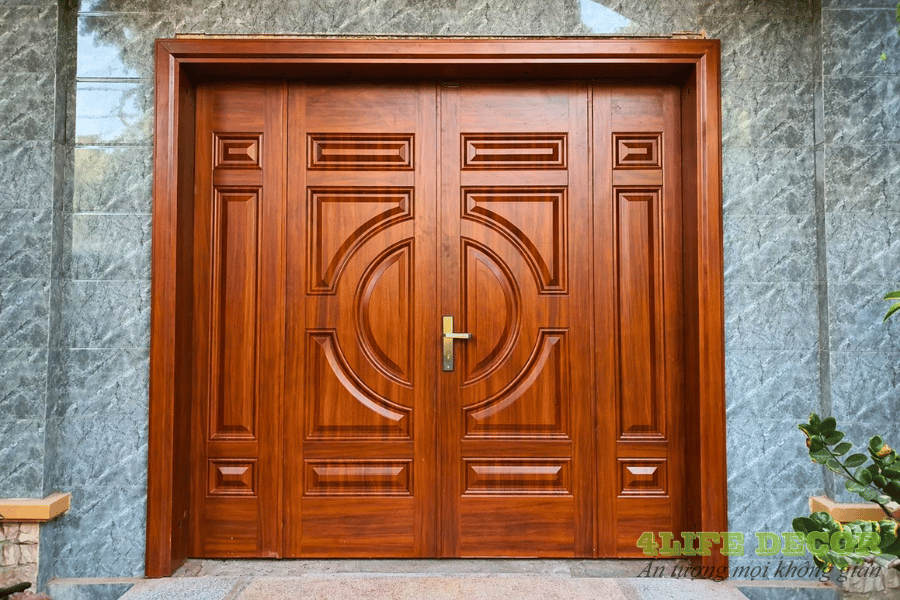 cửa gỗ 4 cánh cao cấp