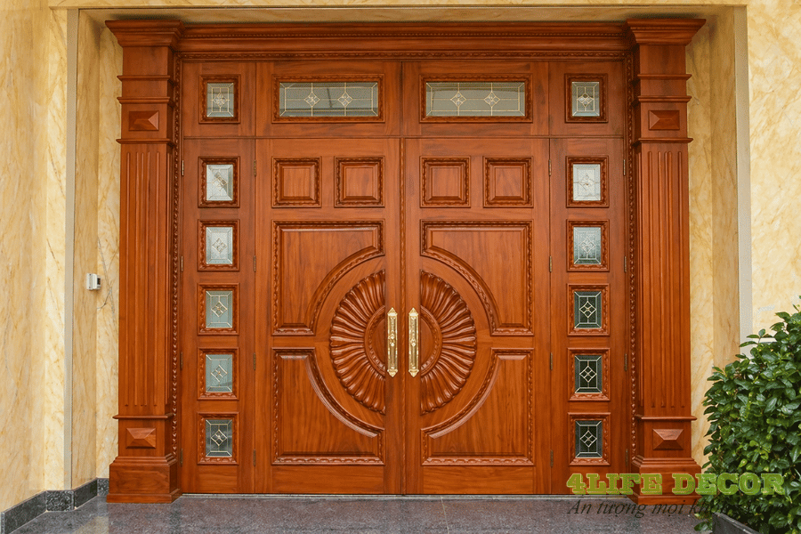 cửa gỗ 4 cánh cao cấp