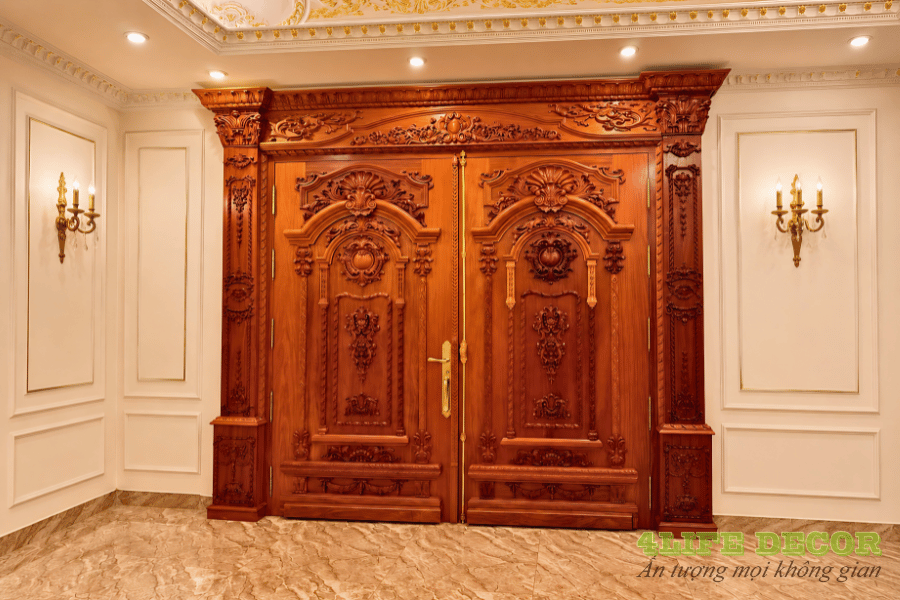 cửa gỗ biệt thự đẹp