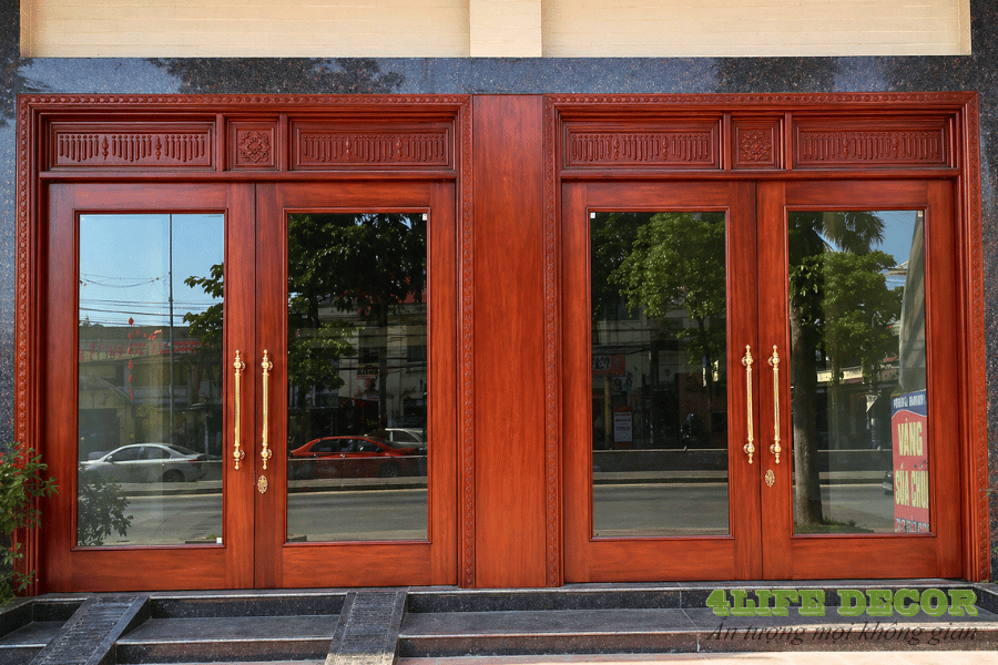 cửa gỗ pha kính